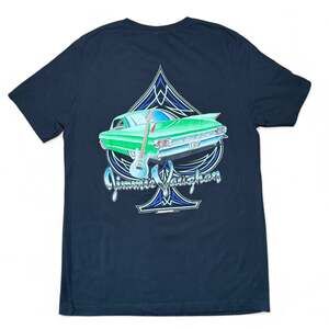 Vintage Medium Jimmie Vaughan Band T-Shirt Black Spade Car Guitar Graphic